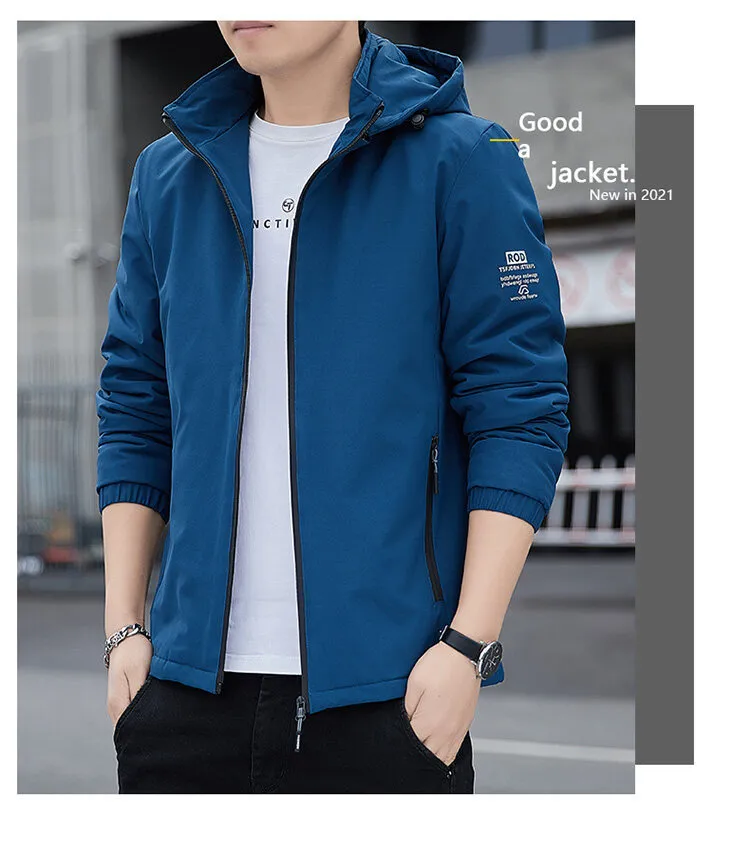 Men's Lightweight Jacket Hooded Outdoor Hiking Windbreaker
