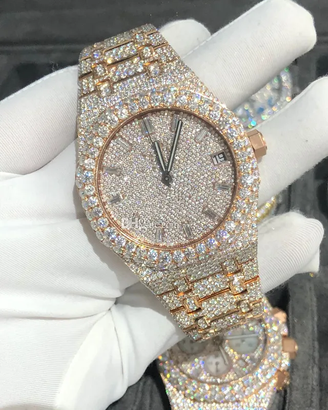 Iced-Out Luxury Moissanite Diamond Men's Watch: High-Quality Designer  Automatic Movement Watches for Men