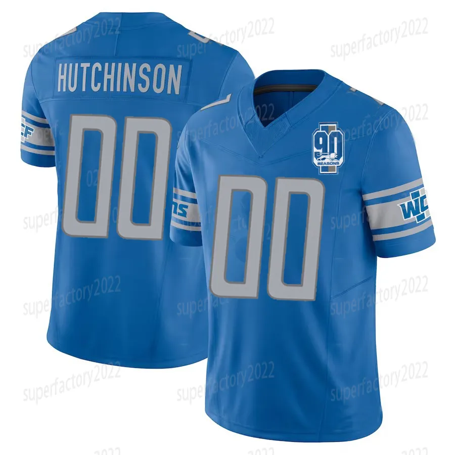Detroit Lions Custom Men's Nike Black Golden Limited 100 Jersey