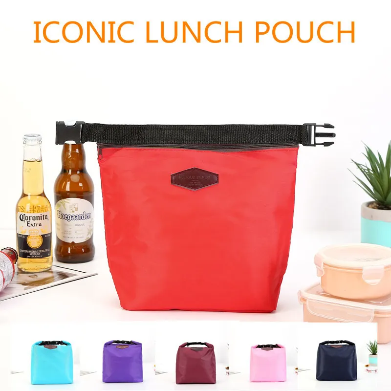 Bolsas para almuerzo y cena de pícnic al aire libre, bolso de lona con letras doradas, caja de desayuno de viaje para Picnic, bolsa de almuerzo para niños y escuela, bolsa de comida