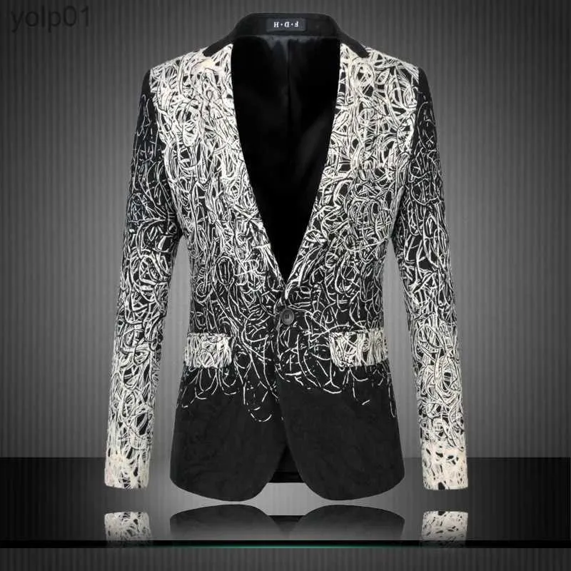 Mäns jackor Men's Casual Collar Blazers Youth Tandsome Trend Suit Business Brand Fashion Top Coat Dance Wedding Clothes Plus Size 6xll231115