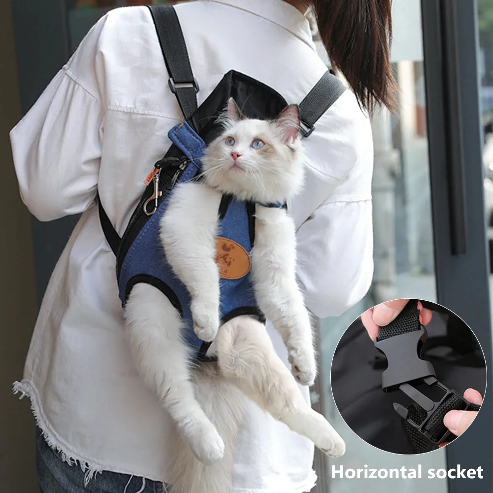 A Dog Backpack Carrier, Front Chest Carrier For Dogs, Pet Carrying Bag For Travel Hiking Cycling Outdoor Black L 14 20 Lbs