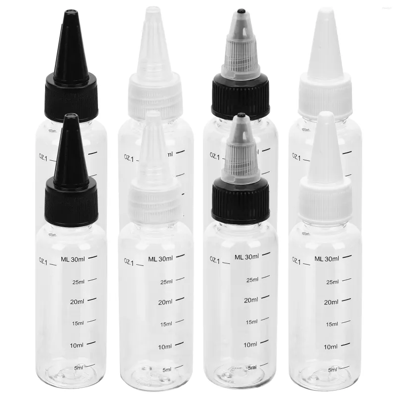 Ensembles de vaisselle Squeeze Dropper Vaporisateur d'huile Distributeur en plastique Condiment Squirt Tip Applicateur Cheveux Vide Eye Pigment Savon Pompe à main Échantillon