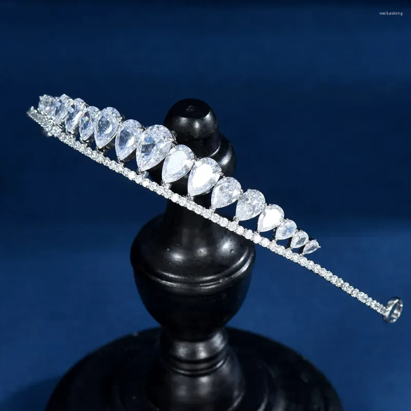 Hårklipp Fashion Simple Design Tiara Crown Wedding Jewelry Bridal Headpiece Tillbehör HC00008