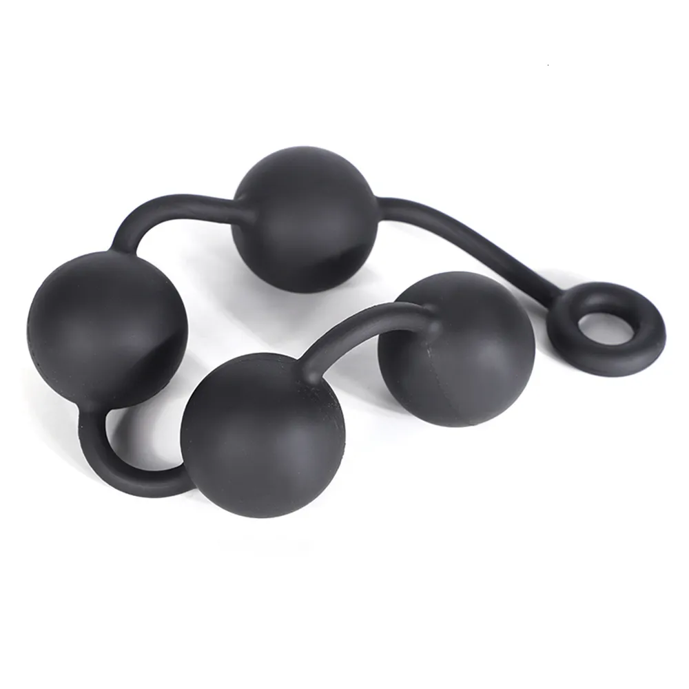 Anal Beads Chain Silicone Large Prostate Stimulator Plug Play_voghion.com