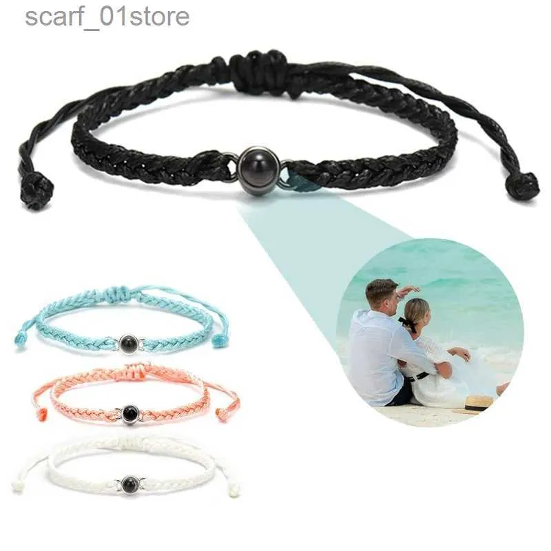 Braccialetti a catena personalizzati con immagine all'interno Braccialetti per proiezione personalizzati con foto Bracciale Regali commemorativi con foto personalizzatiL231115