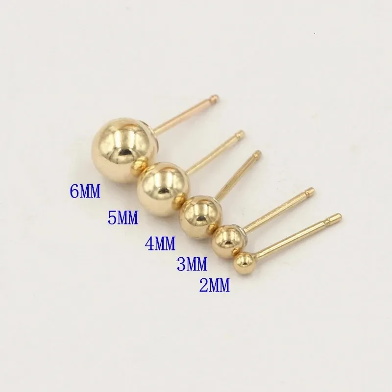 Gold Ball Earrings 4mm 14ct gold | Edge Only fine jewelry Ireland