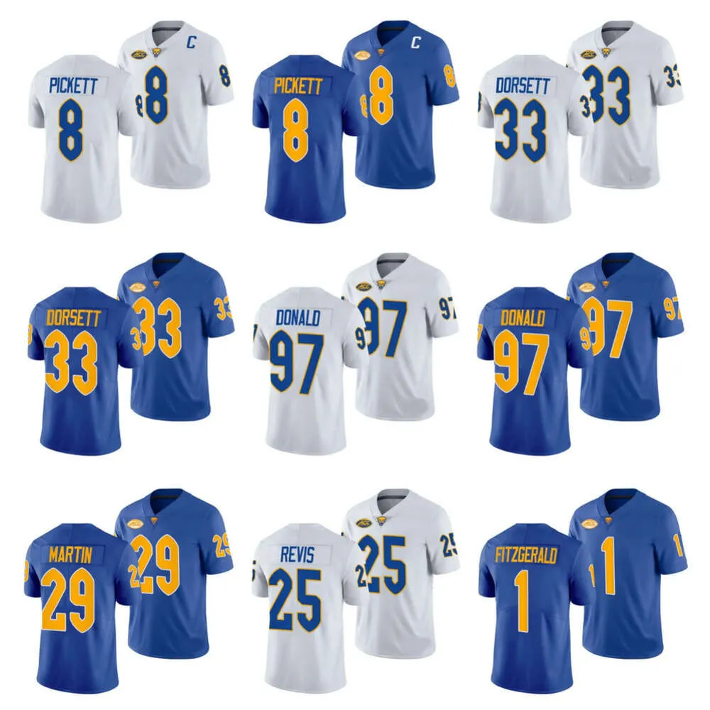 Sl Pit Pan Football Jersey College Kenny Pickett Tony Dorsett Aaron Donald Curtis Martin Darrelle Revis Larry Fitzgerald James Conner