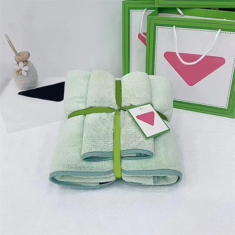 2pcs/set bath towel cotton luxury designer beach towel childs home bathroom fashion accessories daily life unsex thicken washcloth easy clean JF011 E23