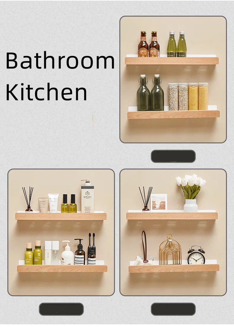 Shelf In The Bathroom Kitchen Spice Rack Wall-mounted Corner Shower Shelf  Place Shampoo Cosmetics Bathroom