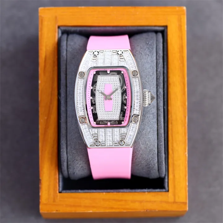 07-1 Motre Be Luxe Luxury Watch 45x31mmマニュアルメカニカル運動スチールケースラバーストラップ女性ウォッチ腕時計防水