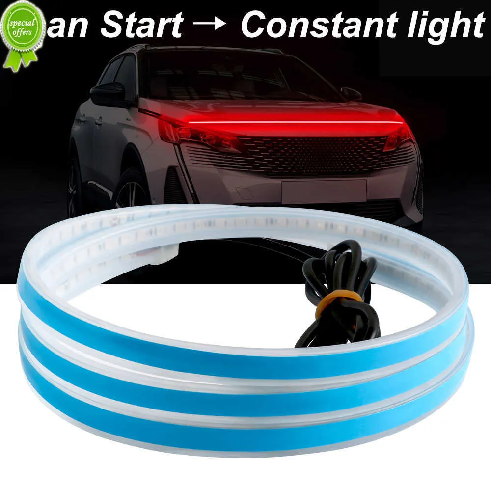 1.8m Car Hood LED Daytime Running DRL Light Strip Flexible Lamp White For Ford E - Foto 4