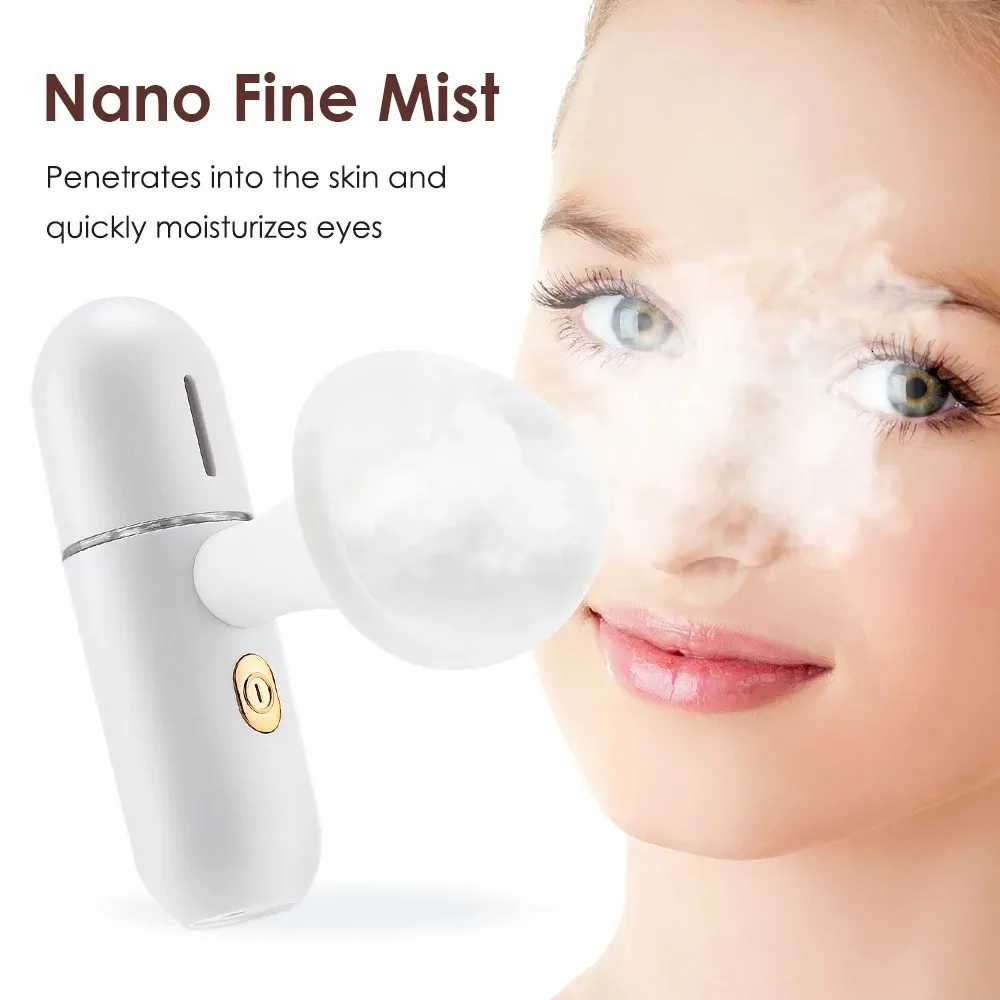 Steamer Nano spray idratante vapore USB umidificatore freddo mini strumento portatile per la cura della pelle di bellezza 231115