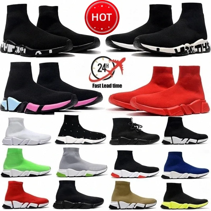 Diseñador de zapatos casuales Speedy 1.0 Velocidad 2.0 calcetines calcetines para mujer para hombre mujer para plataforma de lujo caminar entrenadores entrenador corredores zapatillas de deporte boot4pXM #