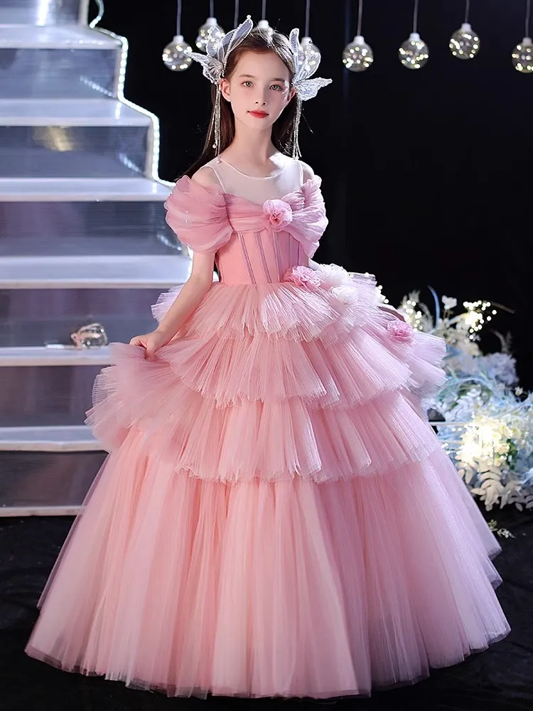chinese dress ladies Neon Pink Girls Tutu Skirt Dance Costume, Ballerina Outfit main image 1