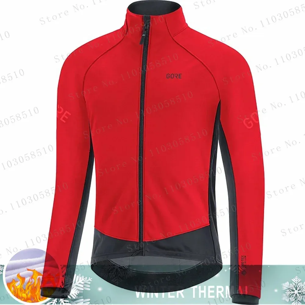 Other Sporting Goods GROE Winter Jacket Thermal Fleece Bicycle Clothes Men's Cycling Warm Wool Long Sleeve Bike Clothing Sports 231115