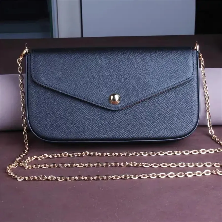 卸売デザイナーバッグチェーン財布女性のためのイブニングバッグハンドバッグ長老3ピースセットミニメッセンジャーバッグカードホルダー財布