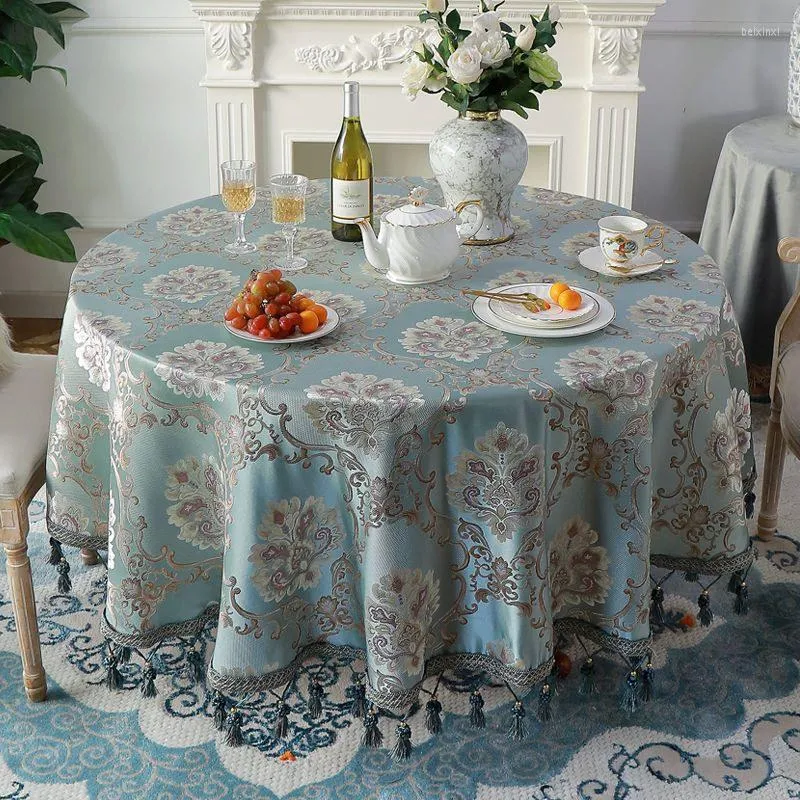 TABLE Doek Europeaan Luxe kwastjes Ronde 150 cm 180 cm Vintage Jacquard rechthoekig vierkante Dining Coffee Cover Party Decor