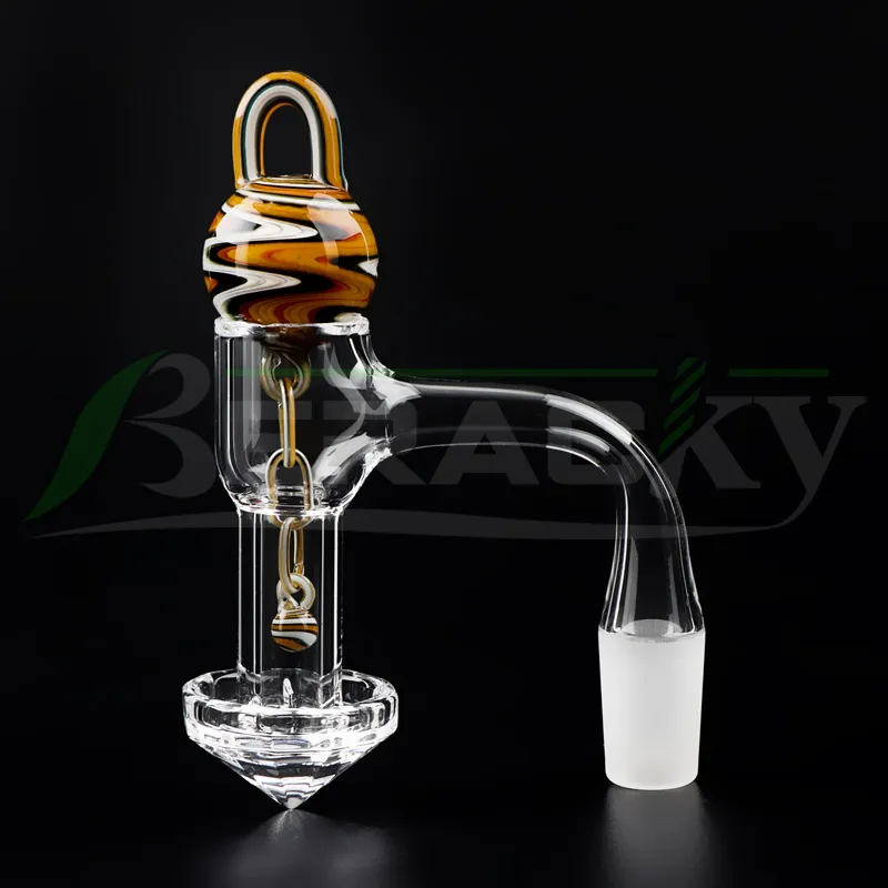 Beracky Full Weld Diamond/Fondo sfaccettato Bordo smussato Terp Slurper Banger Catene Terp in vetro colorato americano per bong ad acqua in vetro Dab Rigs Tubi