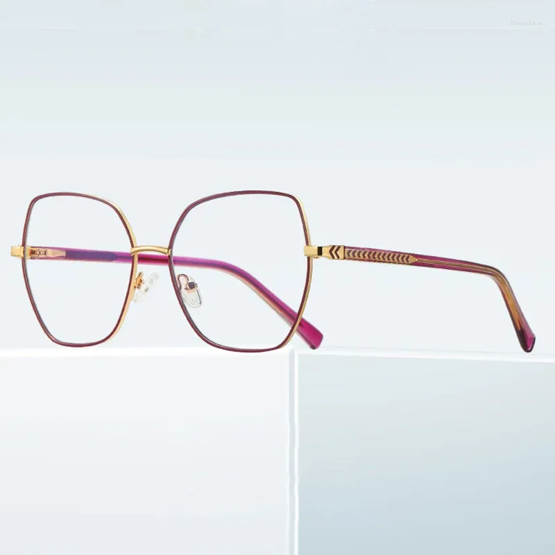 Lunettes de soleil rétro en métal pour femmes, monture œil de chat, optique, lancement de produit pour filles, UV400