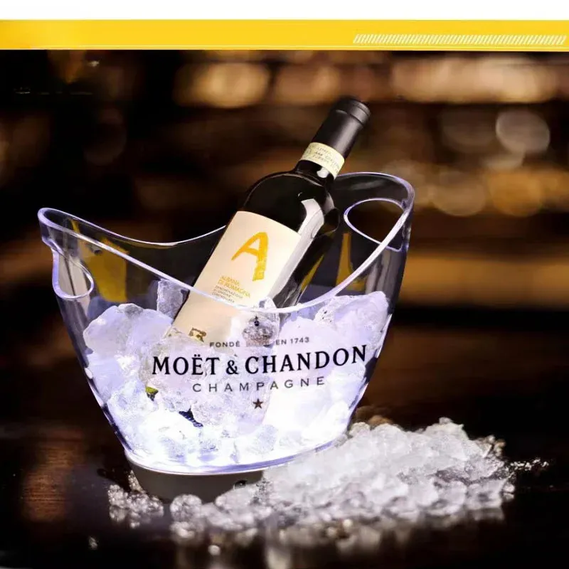 Moet Chandon Champagne Wine Bottle Butlezer Bag Сумка icagbed Bever Bucket Transparent Family Bar Kitchen Restaurant 231227