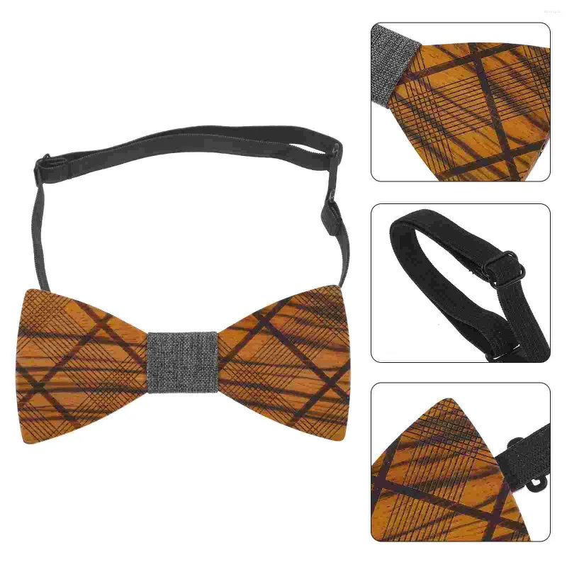 Bow Ties Tie Bowtie For Men Groom Bachelor Party Tuxedo Wood Wooden Men's Bridegroom Mens