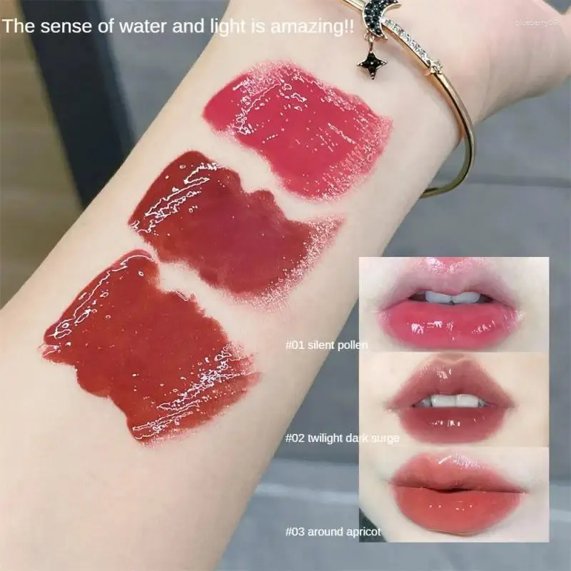 Lip Gloss Red Tint Silky Smooth Lipgloss Cosmetics Glaze Mirror Water