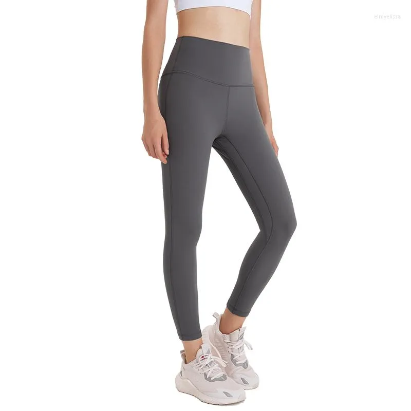 Active Pants Abs loli Kvinnor Hög midja dolda fick Gym Leggings Tummy Control Yoga Stretchy Bulift Workout Running Tights