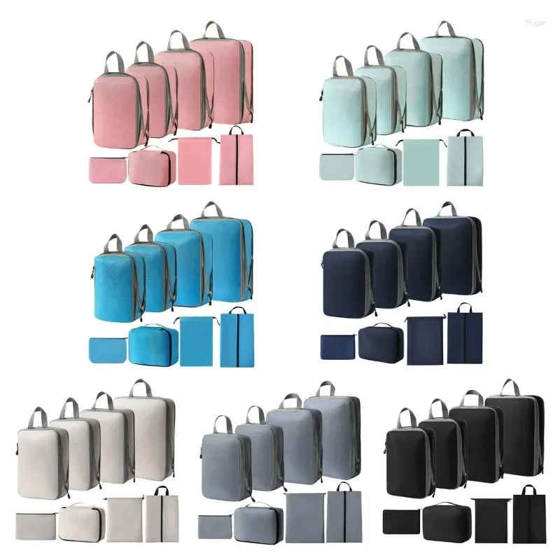 Bolsas de armazenamento H55A Bolsa de viagem Pacote leve à prova d'água Bagagem portátil Pacoting Packaging Conjunto de 8 peças