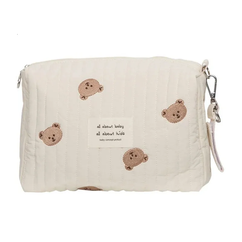 Sacs à cosmétiques cas coton maman sac de rangement maquillage organisateur bébé couche poussette sac pour couches lingettes jouets couche soins infirmiers pochette goutte 231115