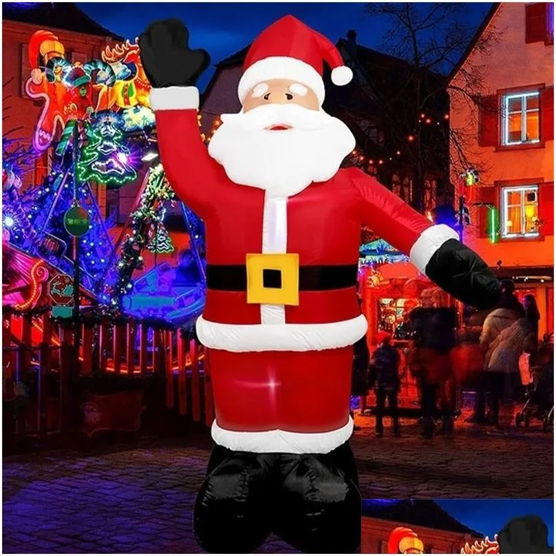 Christmas Decorations Christmas Decorations 8Ft/2.4M Inflatable Santa Claus Glowing Outdoor Led Nt Party Year 2023 221109 Drop Deliver Dhvau