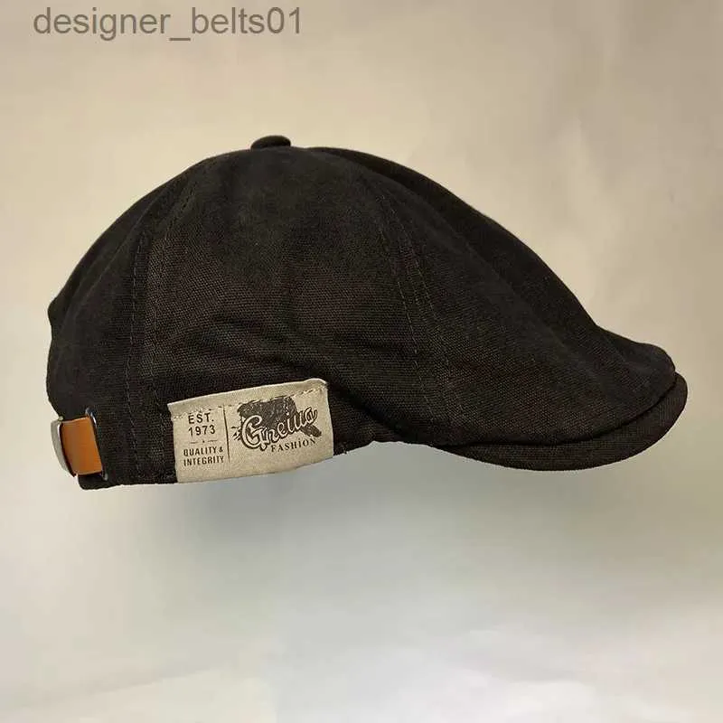 Berretti 2023 nuovi uomini di stile da indossare cappelli berretti stile occidentale britannico berretto di edera classico donna vintage in cotone e lino berrettoL231115
