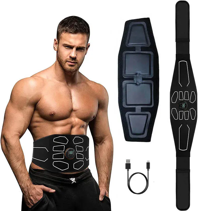 Ceinture minceur électronique Abs Stimulation musculaire tondeuse lombaire bande de tonalité abdominale Fitness Machine de Massage perte de poids 231115