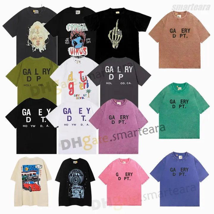 Designer Fashion Gallery Depts T Shirt Classic Alphabet Print Loild Luxury Vintage Mens and Women Casual Gallery Depts Depts Tshirt Summer Breattable High Street Tee