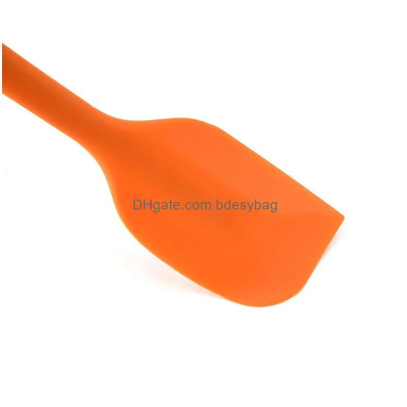 multicolor food grade non stick silicone spatula cooking baking scraper cake cream butter mixing batter tools silicone spatula lx0810