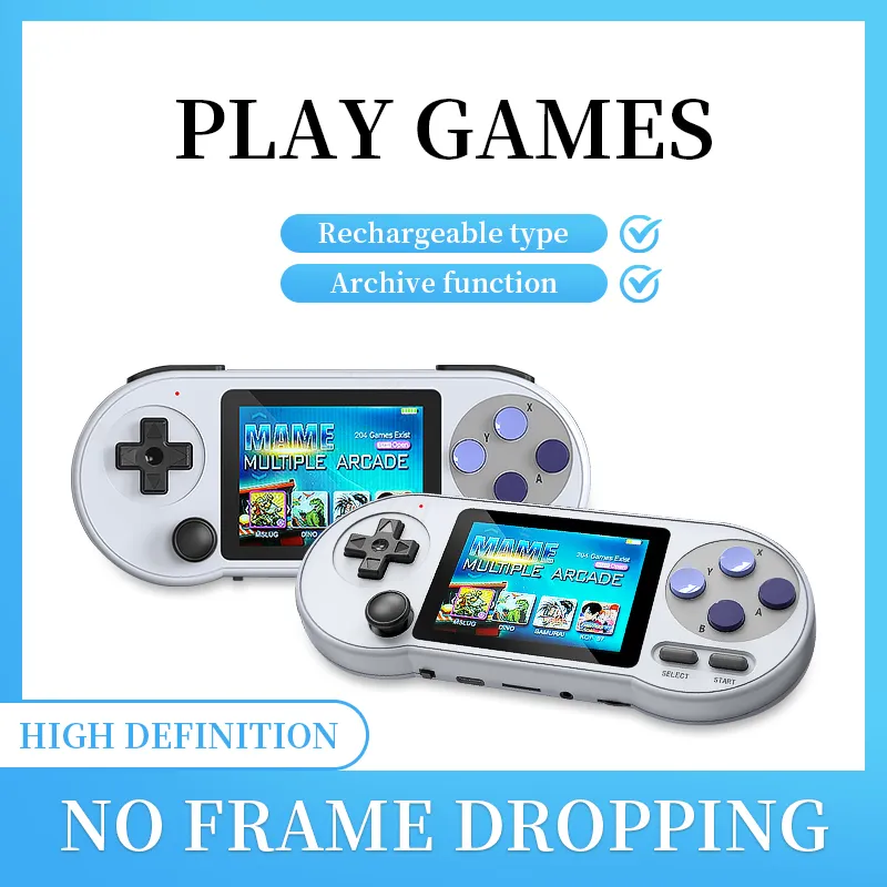 Nostalgic Host Handheld Game Console SF 2000 Support Wireless Controller med 6000+ spel