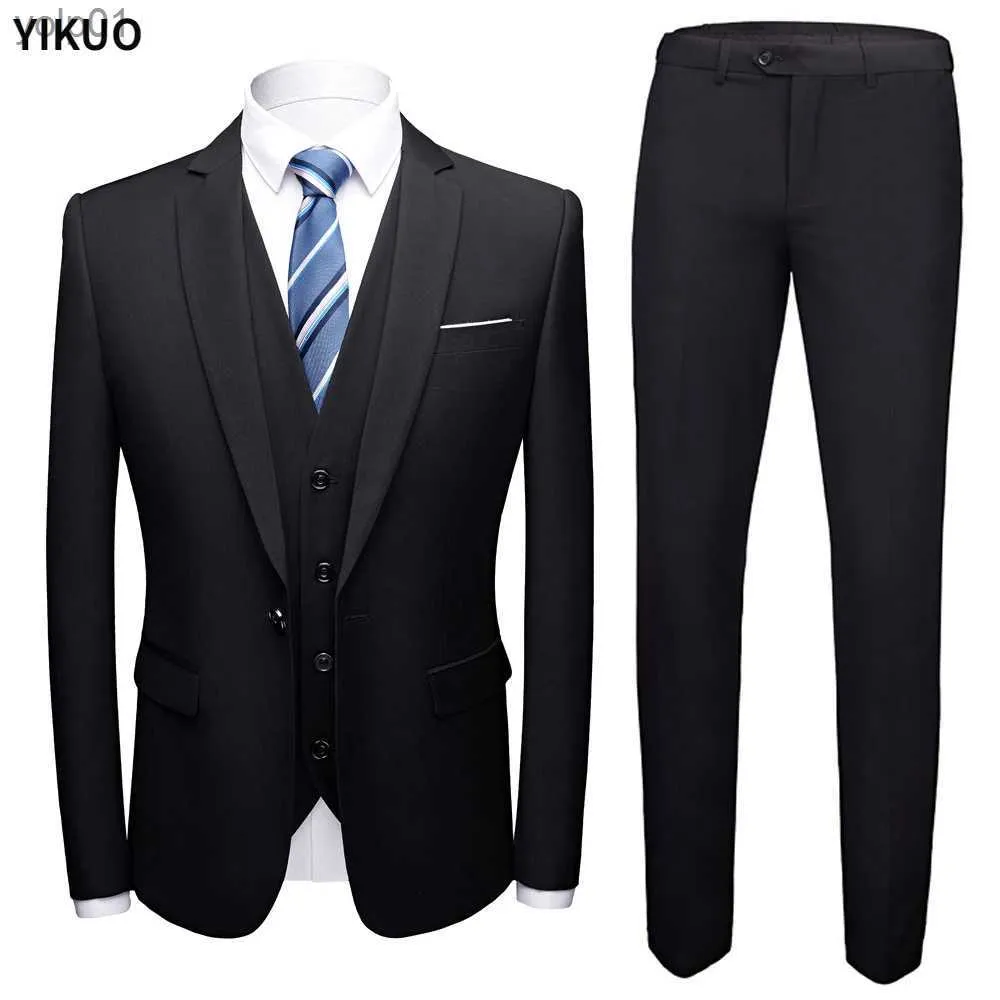 Men's Jackets Men Wedding 2 Pieces Suit 3 Set Blazers Full Luxury Coat Pants Design Latest Vest Business 2022 Slim Fit Jacket TrousersL231115