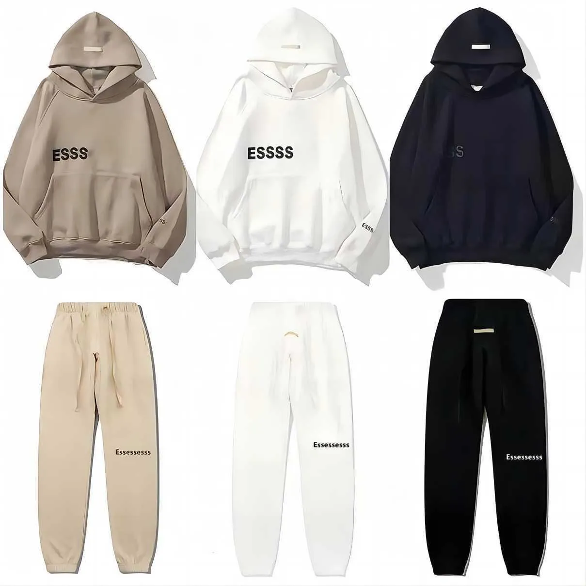 Sweats à capuche pour hommes Sweatshirts et femmes Loisirs Tendances de la mode Designer Survêtement essentail Hoodie Set Casual Oversize essentialhoodie Pull essentialclothing 2