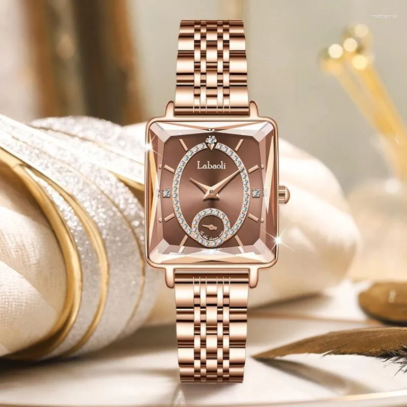 Montres-bracelets Light Luxury Tempérament Montre Femme Square Femmes Montres à quartz pour cadeaux Designer