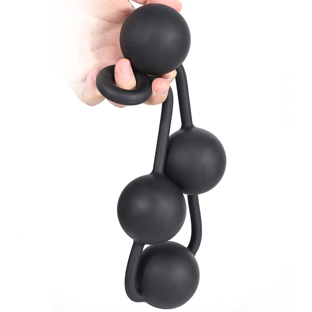 Anal Toys Large Big Silicone Beads Anal Chain Plug Play Pull Ring Ball 4 Sizes Masturbation Prostate Sex Toys_voghion.com