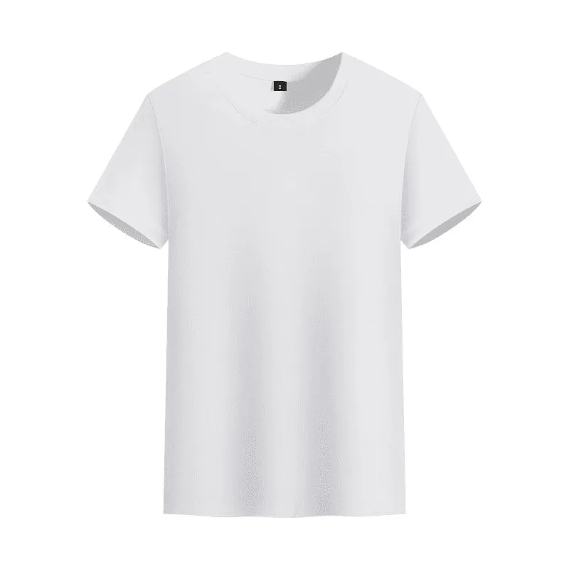 Novas roupas esportivas para atividades ao ar livre Blusa de verão gola redonda masculina camiseta branca