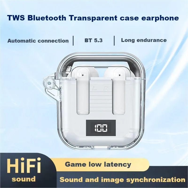 Fone de ouvido sem fio fone de ouvido intra-auricular TWS fone de ouvido Bluetooth TM90 modelo tela espelhada display LED dois fones de ouvido com microfone embutido fone de ouvido sem fio de alta qualidade