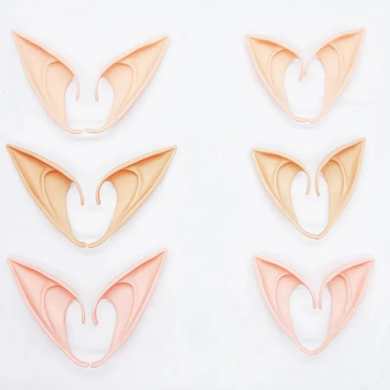 Ear Halloween Fairy Cosplay Accessores Vampire Party Mask for Latex Soft False Ears 10cmおよび12cm無料DHL船