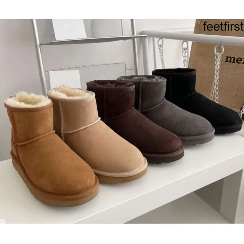 Nieuwe Designer Laarzen Dames Snowboot Dames Tasman Tazz Slippers ultra Mini Platform Booties Winter Suède Wollen Schoenen Dames Warm Bont Australische laarzen uggss