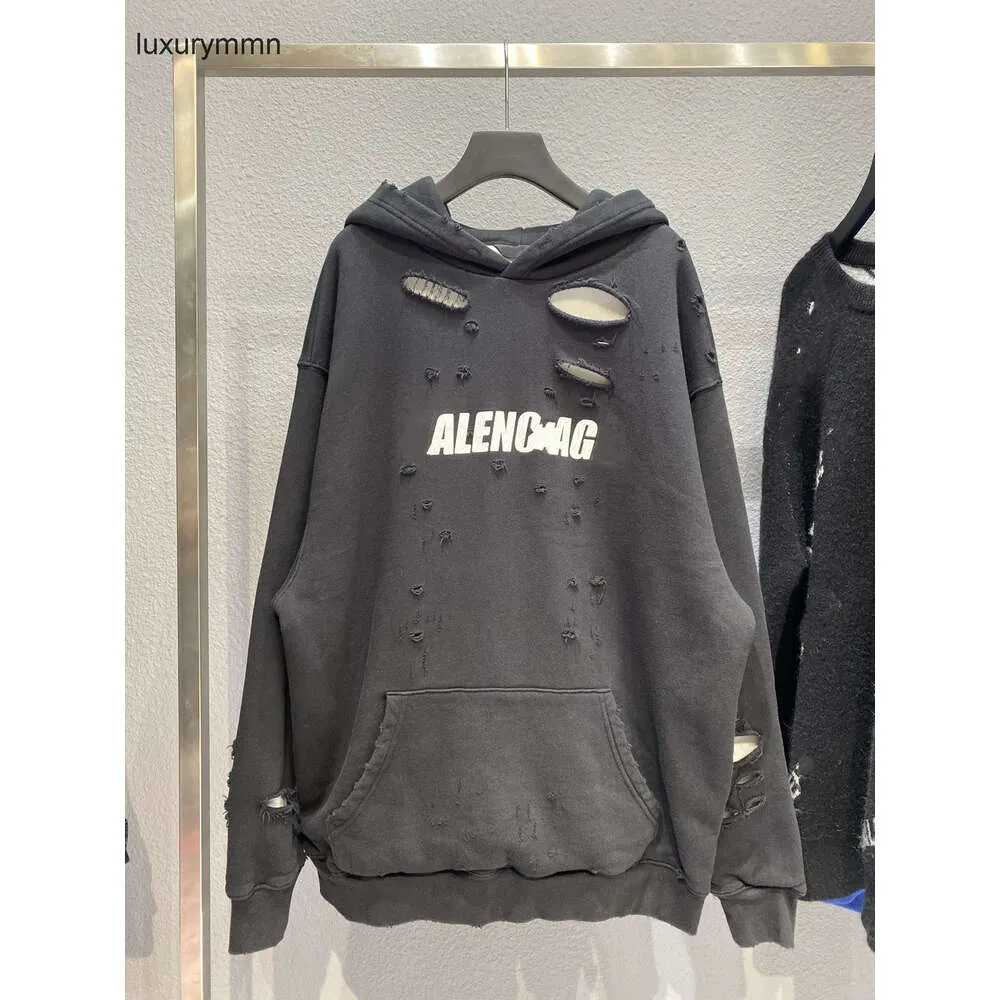 designer hoodie balencigs Fashion Hoodies Hoody Mens Sweaters High Quality version new custom weaving dyeing thick oft and comfortable fashionable sweater JZ4W