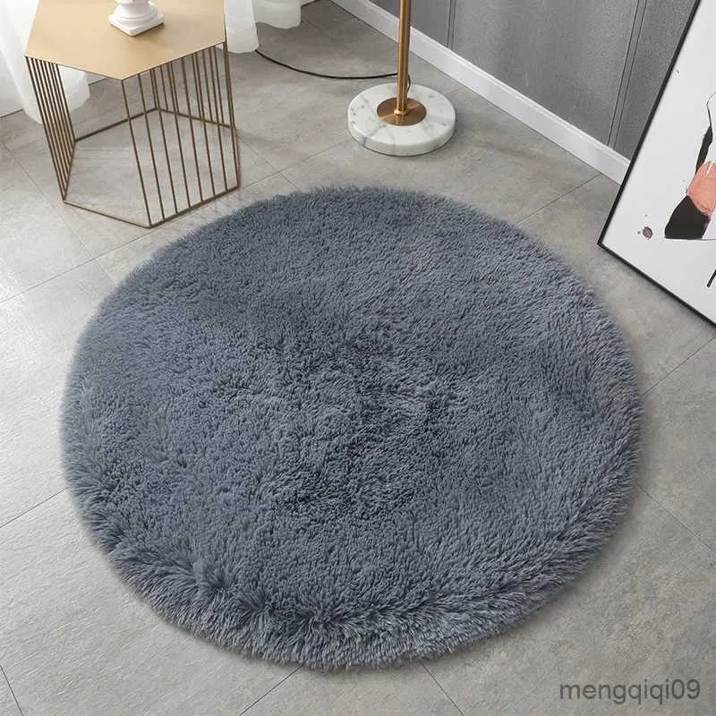 Carpet Multi Color Circular Silk Wool Floor Mat Household Bedroom Study and Wear-resistant Foot Mat Carpet