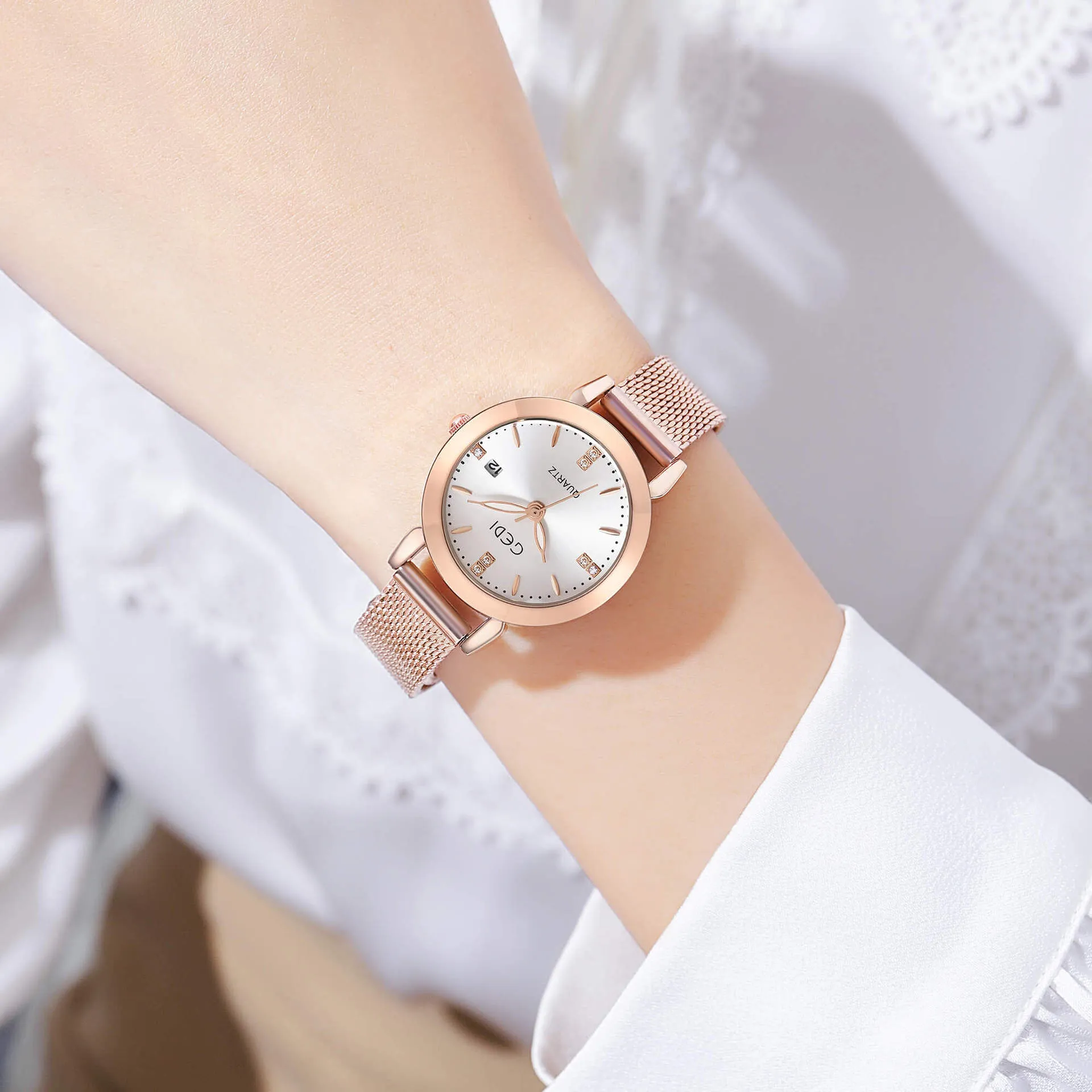 Relógio feminino relógios de alta qualidade luxo quartzo-bateria casual edição limitada à prova dwaterproof água 28mm relógio
