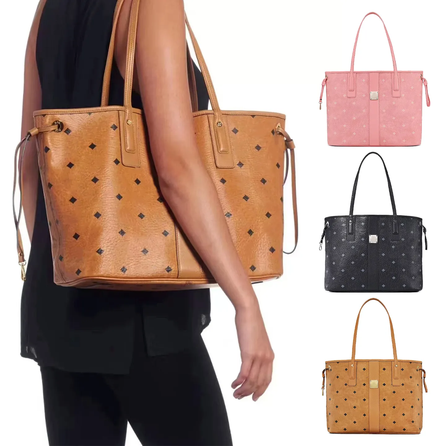 Projektanci MC Duże torba zakupowa 2 Zestaw Damskie skórzane luksus The Tote torebki na ramiona torby crossbody Crossbody Fashion Travel Duffle z monety torebki weekendowe