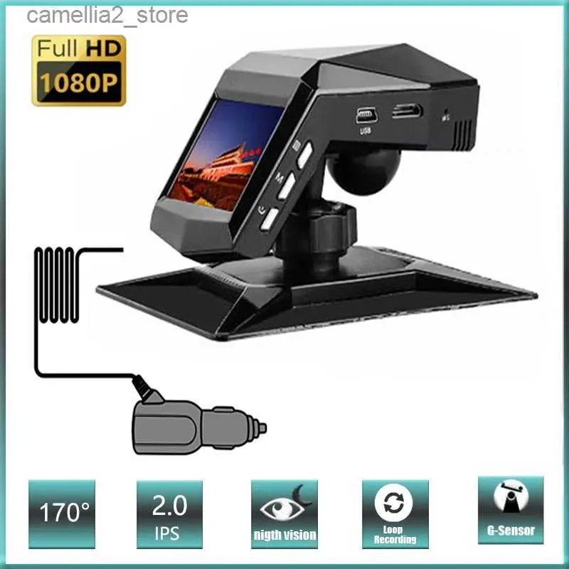 Auto DVR's DashCam HD 1080P Dash Cam Auto Video Met Middenconsole LCD Auto DVR Video Recorder Nachtzicht 2 inch IPS Q231115