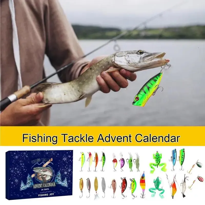 Storage Holders Racks Fishing Advent Calendar 2024 24 Day Lure Countdown To  Bait Set For Men 231114